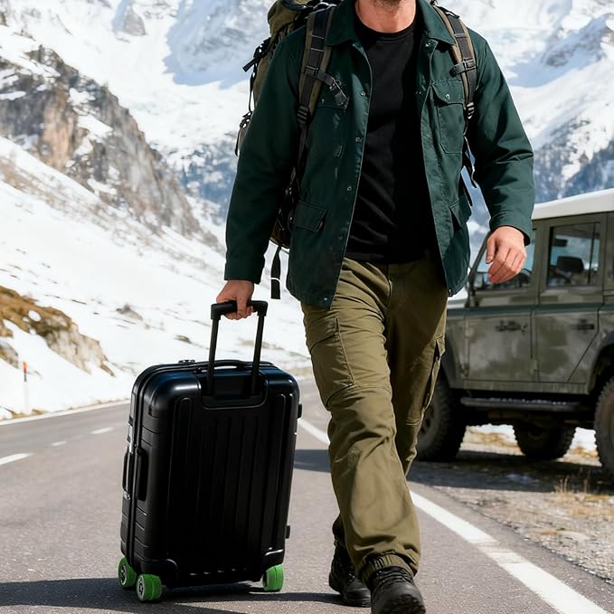 10Pcs Luggage Wheel Covers Silicone Silent Suitcase Protector for Luggage or Office Chair Caste Upgraded Wear-Resistant Anti-Noise Shock Absorption Suitcase Wheel Covers Accessories for Travel Green