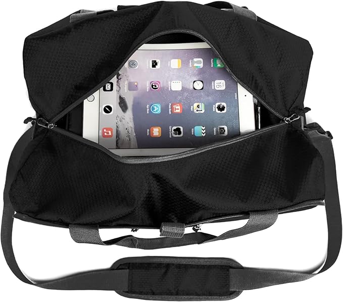 Bago Compact Duffle Bag for Travel Women & Men. Durable Lightweight Foldable Travel Duffel Bags For Traveling Women. 40L Duffle Bags a Reliable Weekender duffel or Overnight Bag With Shoe Compartment