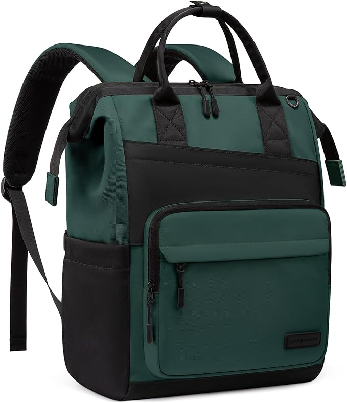 LOVEVOOK Laptop Backpack for Women, 15.6 Inch Travel Backpack for Work College Business, Water Resistant Teacher Nurse Bag with Large Capacity, School Bookbag Bags Cute Daypack for Woman Girls