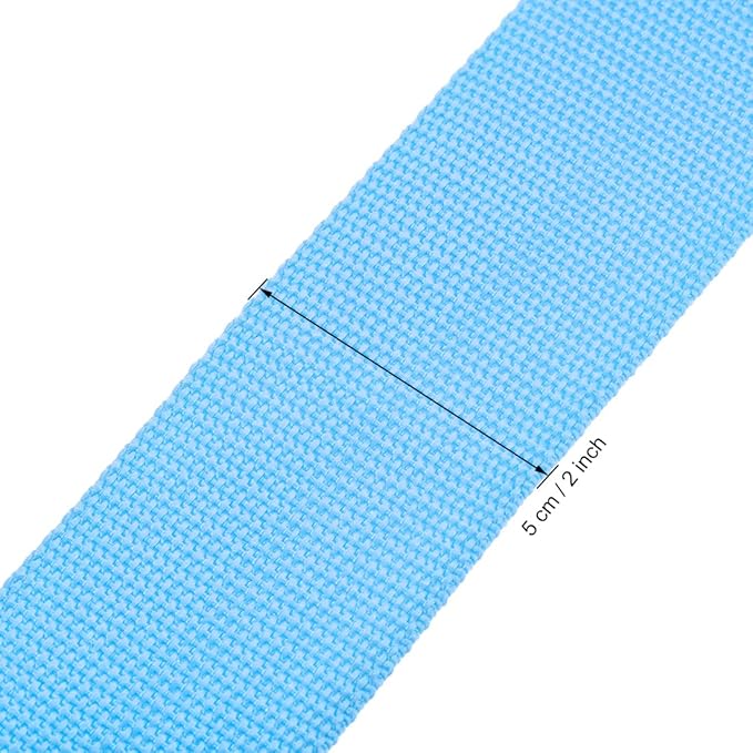 uxcell Luggage Straps Suitcase Belts with Buckle, Combination Lock, 2Mx5cm Adjustable PP Travel Bag Packing Accessories, Sky Blue 2Pcs