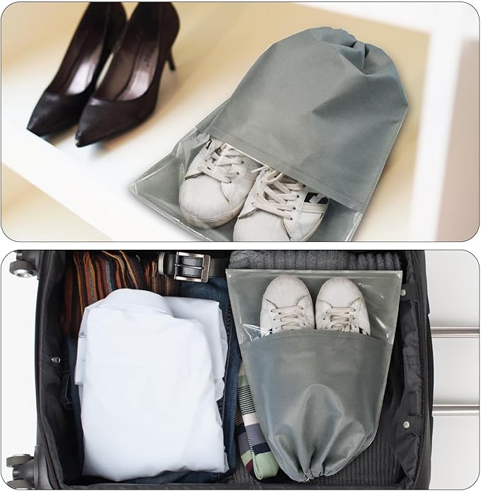 8PCS Travel Shoe Bags with Rope for Men and Women Large Shoes Pouch Organizers