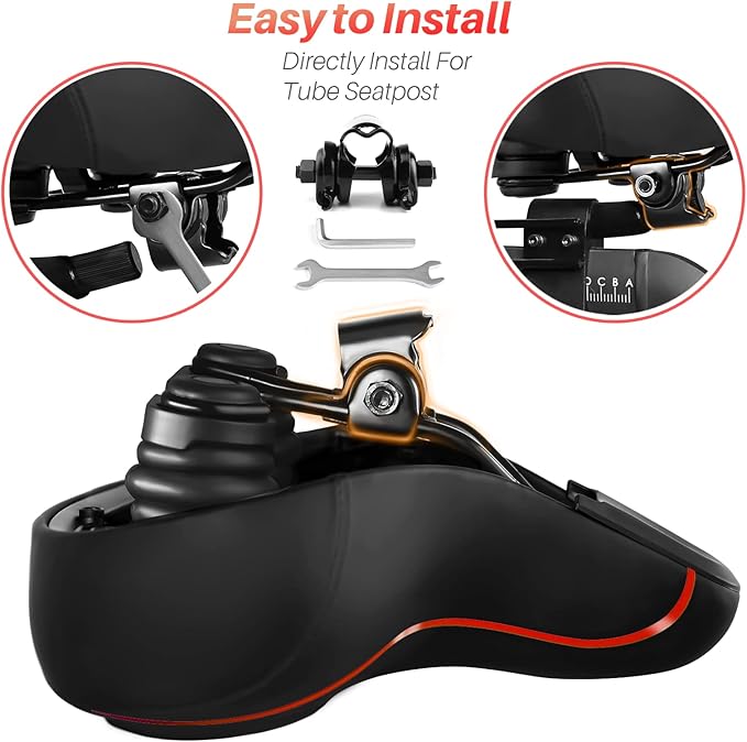 Oversized Bike Seat for Peloton Bike & Bike+, Comfort Seat Cushion Compatible with Peloton, Road or Exercise Bikes, Bicycle Wide Saddle Replacement for Men & Women, Accessories for Peloton