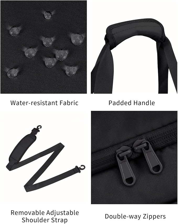 WANDF Travel Duffel Bag with Wet Pocket & Shoe Compartment, 18x14x8 Personal Item Bag with USB Charging Port, Water-Resistant Gym Weekender Overnight Carry-on for Women Men (Black)