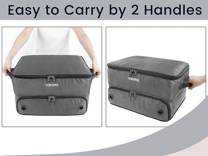 YOREPEK 2 Layer Golf Trunk Organizer, Golf Gifts for Men with Separate Ventilated Compartment for 2 Pair Shoes, Waterproof Car Trunk Locker for Balls, Tees, Clothes, Gloves, Gifts for Golfers