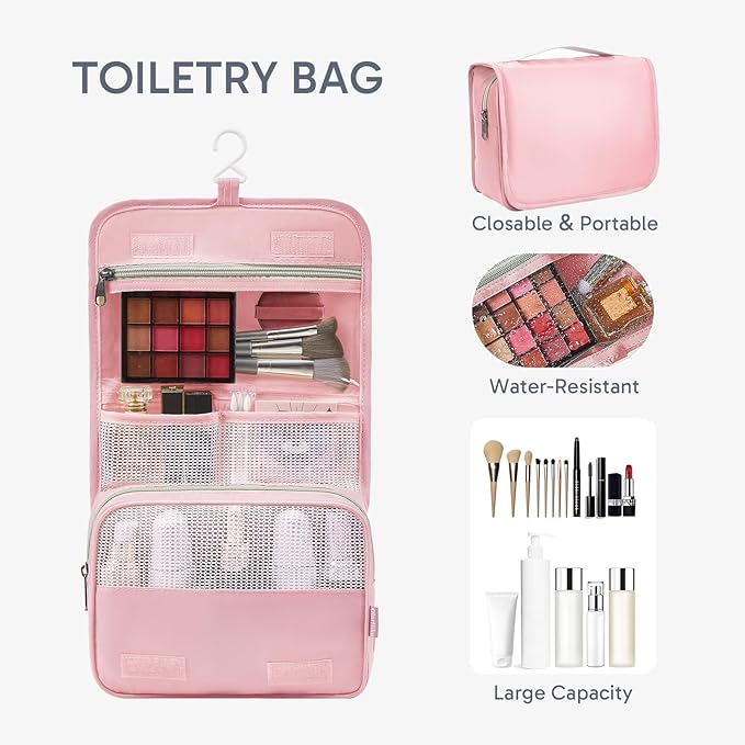 10 Set Packing Cubes for Travel, Gifts for Women Mom,Anti-Tearing Suitcase Organizer for Luggage with Shoe & Hanging Toiletry Bag,OlarHike Vacation Essentials & Accessories for Cruise Ship