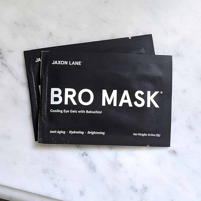 JAXON LANE BRO MASK Under Eye Patches for Men with Hydrogel (4 x 6 pairs) - Anti-Aging Korean Eye Masks for Dark Circles and Puffiness- Puffy Under Eye Treatment - Perfect Skin Care for Men