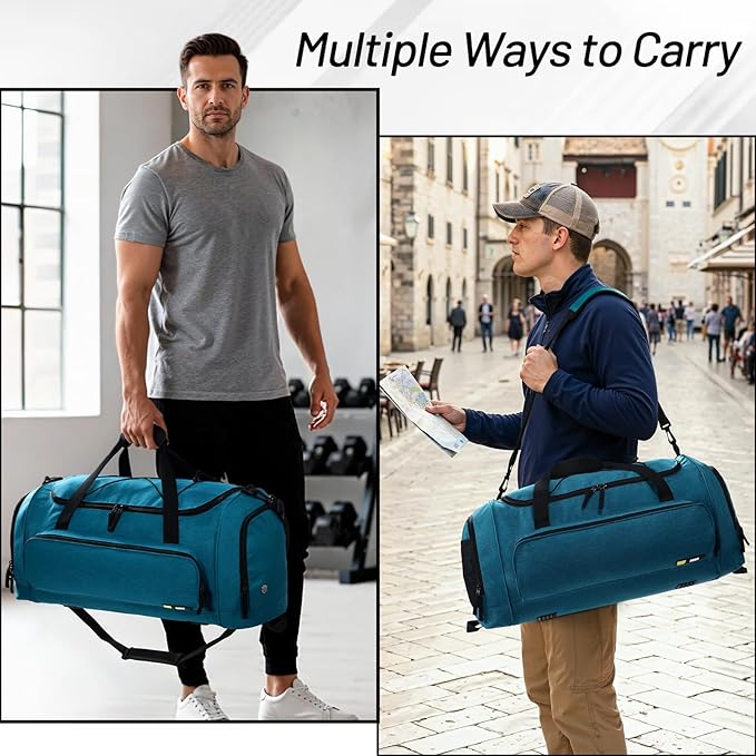 MIER Large Gym Bag for Men Sports Duffle Bag with Shoe Compartment 60L Lightweight Duffel Bags for Workout Fitness Travel