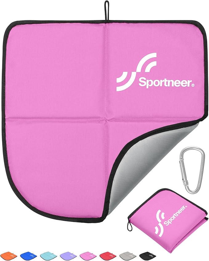 Sportneer Sitting Pad: Lightweight Waterproof Folding Seat Pad for Backpacking, 15.75'' x 15.75'' Portable Camping Seat Mat for Hiking, Picnics Beach & Outdoor Use, 0.13lbs
