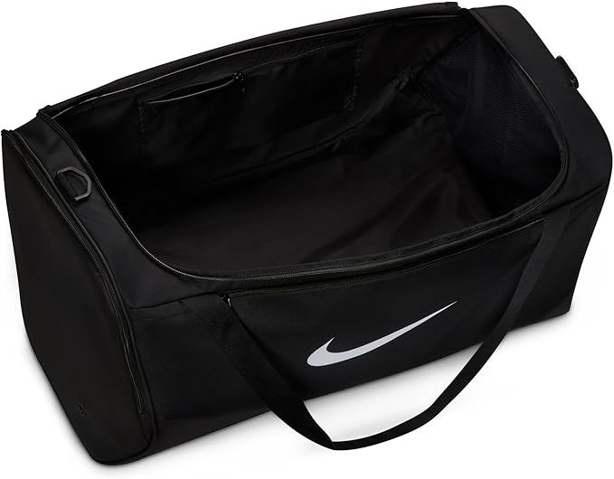 Nike Brasilia Duffel Bag (Large), Black/Black/White, MISC