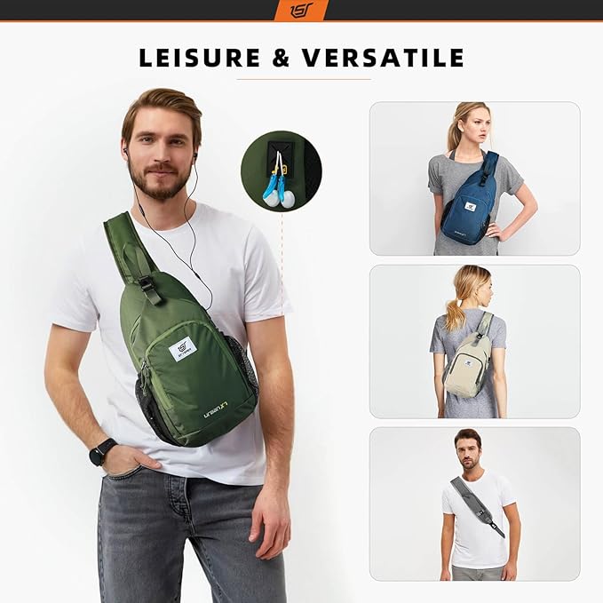 SKYSPER Sling Bag RFID Crossbody Sling Backpack Cross Body Shoulder Bag Travel Hiking Daypack for Women Men(Blue)