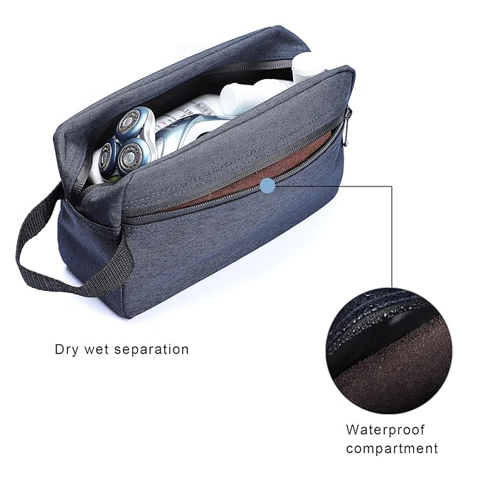Etercycle Toiletry Bag for Men, Portable Travel Toiletry Organizer Bag,Shaving Bag for Toiletries Accessories (Deep blue)