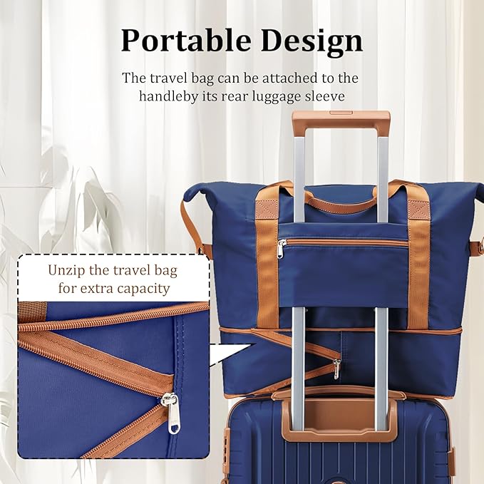 Joyway Luggage Sets 6 Piece PP Hardside Carry on Suitcase with Spinner Wheels and TSA Lock for Travel, Blue