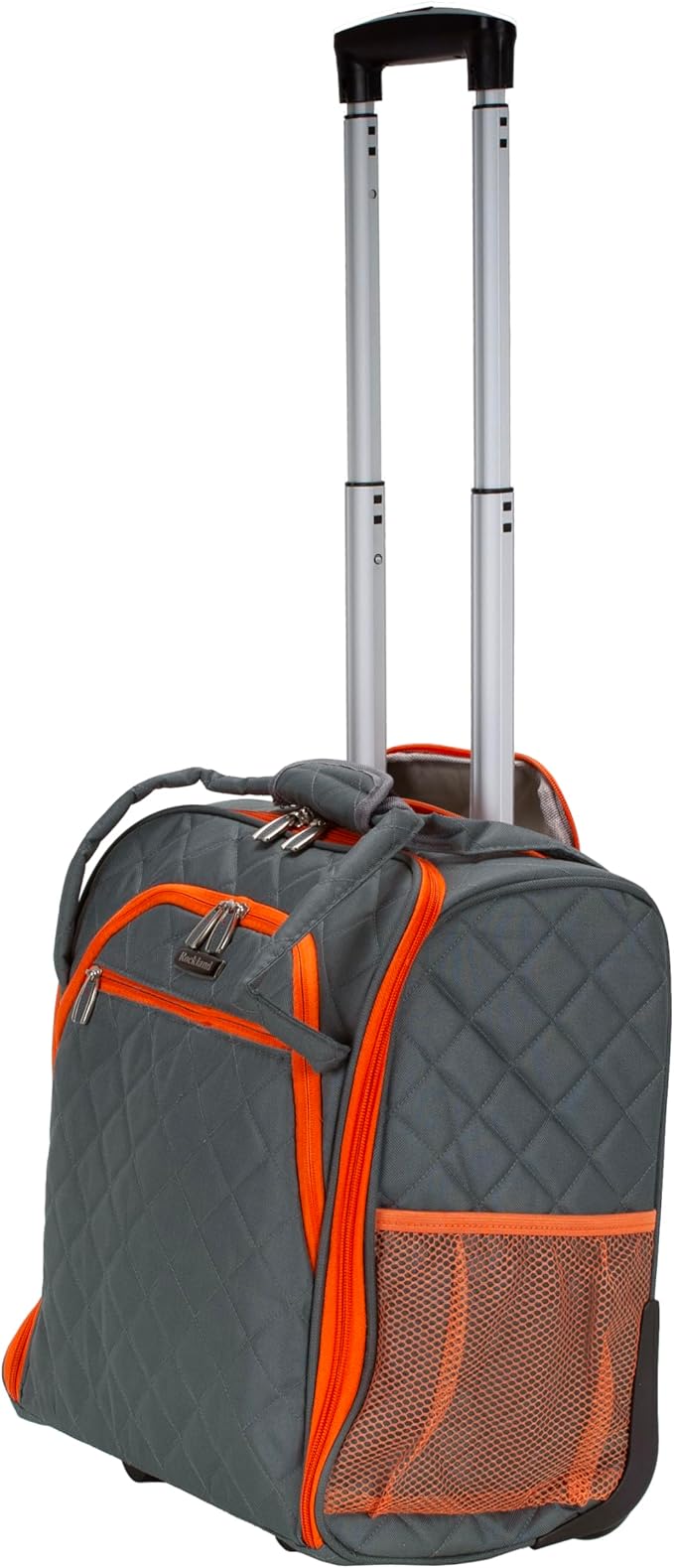 Rockland Melrose Upright Wheeled Underseater Carry-On Luggage, Charcoal