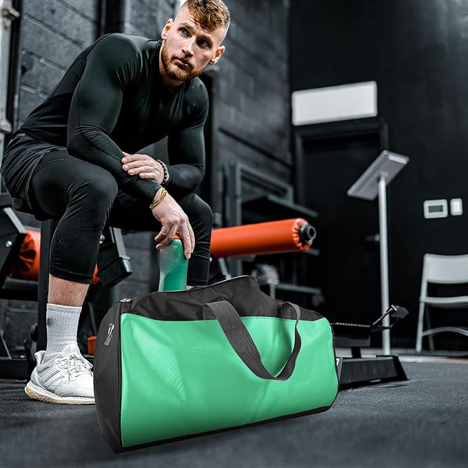 C&F BOGMOST Travel Duffel Bag Large Foldable Waterproof Gym Bag for Gym Beach Swim Bag Men Women Duffle Bag Lightweight Oxford Cloth Sports Bag-Green