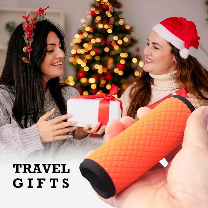Luggage Handle Wrap for Suitcase/Carry On/Backpacks-Neoprene Luggage Handle Wraps Bright Luggage Identifiers/Tags/Spotter/Markers Travel Accessories/Essentials-Orange