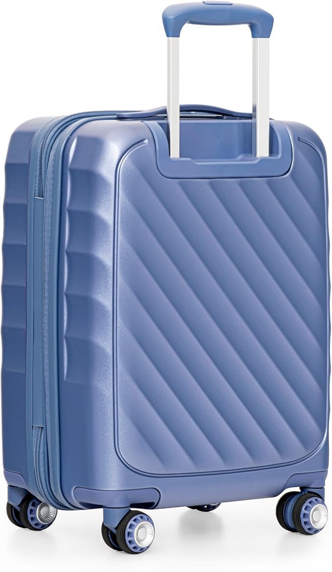 Traveler's Choice Elm 21" Carry-on Expandable Spinner Luggage Set - Matte Navy
