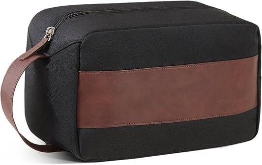 Vorspack Travel Toiletry Bag - Large Toiletry Bag for Men, Water Resistant Skincare Bag, Travel Bag for Toiletries - Black