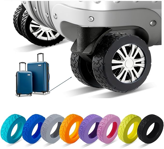 Luggage Wheel Covers, Luggage Wheel Protector Covers for 2-2.4 inches Wheels Suitcases，Anti-Scratch & Noise Reduction Design, compatible with Samsonite luggage