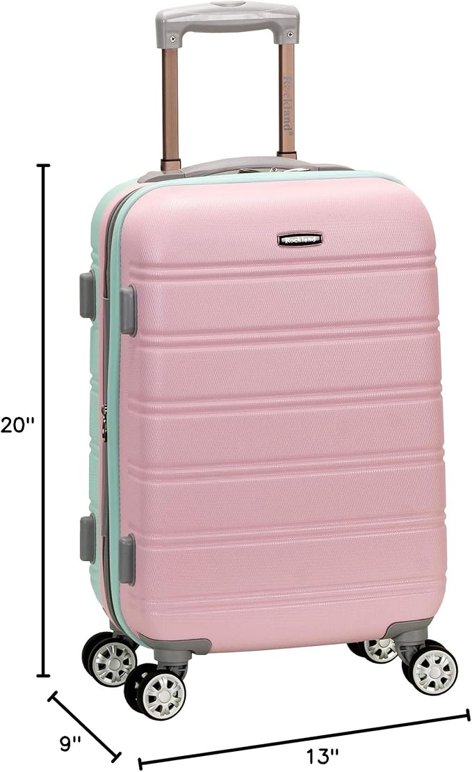 Rockland Melbourne Hardside Expandable Spinner Wheel Luggage, Mint, Carry-On 20-Inch