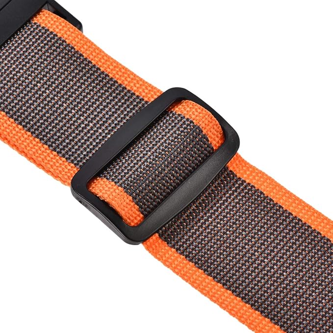 uxcell Luggage Straps Suitcase Belts with Buckle, Combination Lock, 2Mx5cm Adjustable PP Travel Bag Packing Accessories, Orange Gray 4Pcs