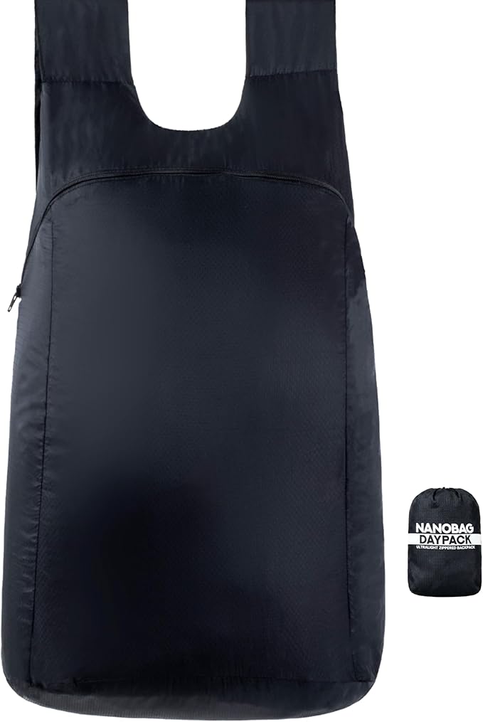 Nanobag Daypack - Ultralight 16L Foldable Travel & Hiking Backpack, Reusable, Packable, Collapsible Bag for Men & Women