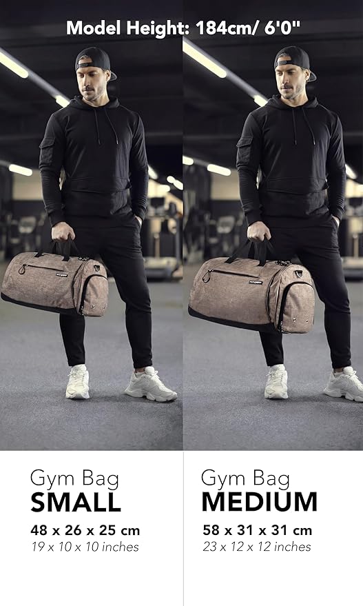Fitgriff® Gym Bag for Men & Women with Shoe & Wet Compartment - Duffle Bag for Travel, Sports, Fitness & Workout