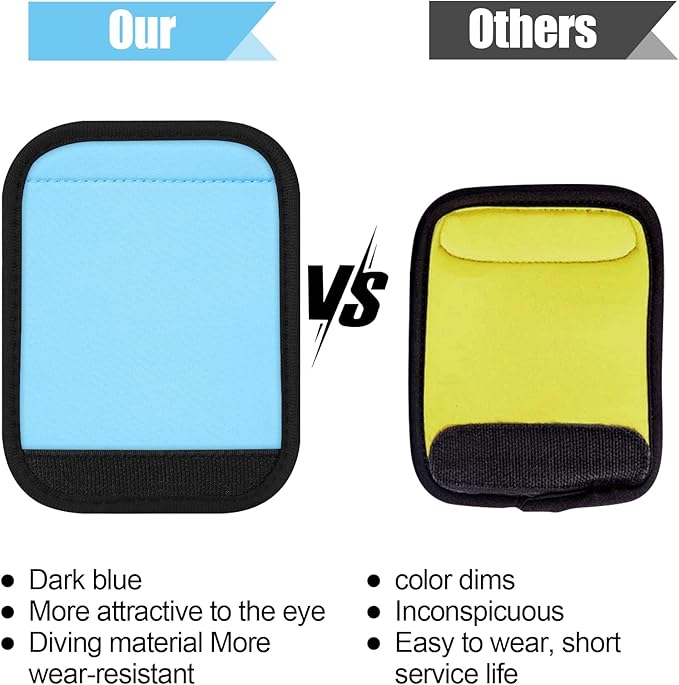 6 Pack Luggage Handle Wrap, Luggage Handle Wraps for Suitcase, Light Blue Luggage Tags, Suitcase Tags identifiers for Travel Accessories