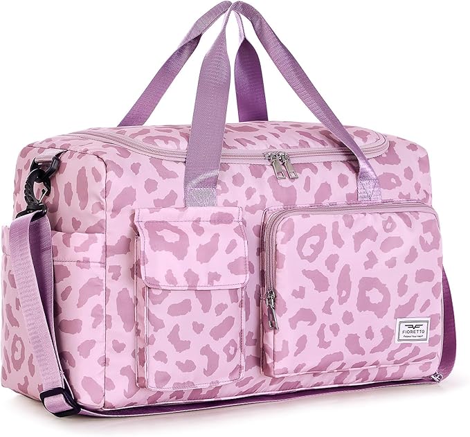 FIORETTO Women's Gym Duffle Bag with Shoes Compartment, 30L Capacity, Ideal for Travel, Gym, Sports, Duffel, Weekender