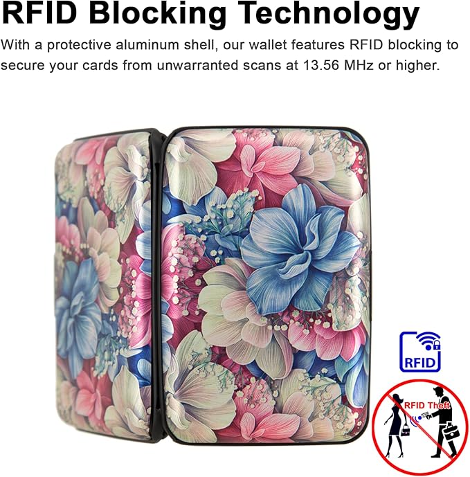 Credit Card Holder Small RFID Blocking Wallet Business Metal Slim Mini Aluminum Hard Case for Women Men