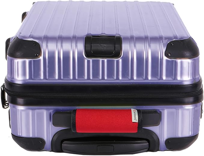Neoprene Luggage Handle Wrap Fluorescent Colors Luggage Identifiers/Tags/Marker (Red)