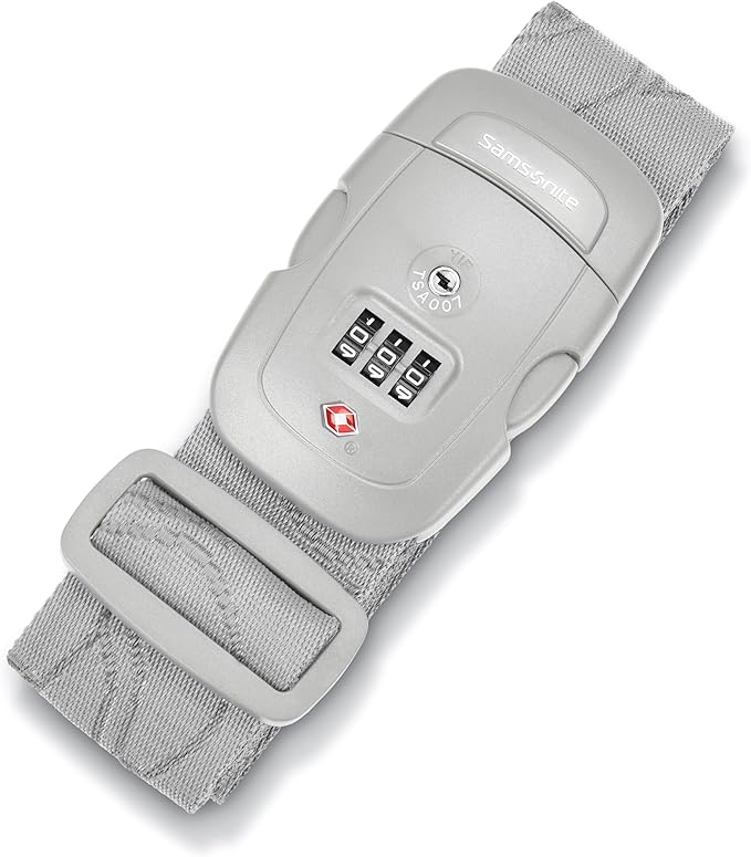 Samsonite 3-Dial Combination Lock, TSA Approved Travel Lock, Light Grey