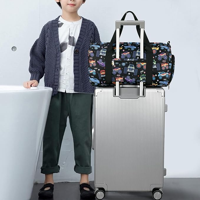 CAMTOP Kids Duffel Bag Boys Toddler Overnight Bag Small Weekender Carry-On Tote for Travel Gym Sport