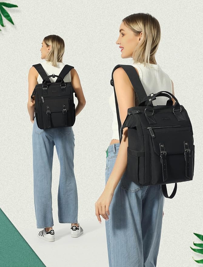 LOVEVOOK Laptop Backpack for Women, 15.6 Inch Teacher Nurse Bag Work Travel Computer Backpacks Purse, College Bookbag for School, Water Resistant Daypack, 17.3 inch