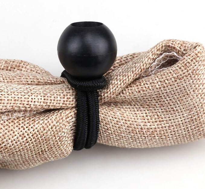 AOPRIE 30 Pack Bungee Balls, Black Ball Bungee Heavy Duty Heavyweight 4 inches Tarp Bungee Cords, Weather Resistant Tie Down Strap 4mm Thickness - for Camping, Tents, Cargo, Holding Wire and Hoses