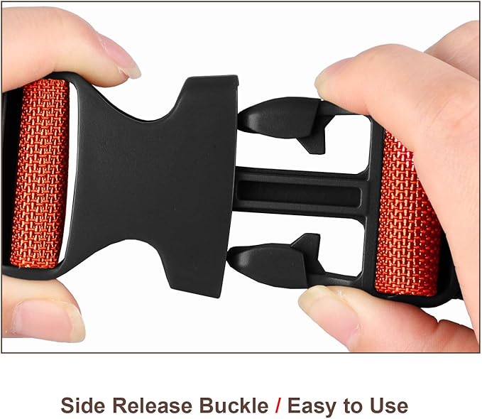 MAGARROW 65" 1.5" Utility Straps with Buckle Adjustable, 4-Pack (Orange (4-PCS))