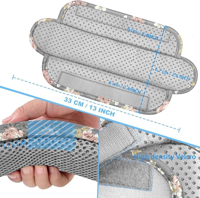 ZINZ 2-Pack Universal Shoulder Pad with Ultra thick Cushion for Bag Luggage Bag Crossbody, Plus Long & Anti-Slip & Breathable,Light Rose-2Pack