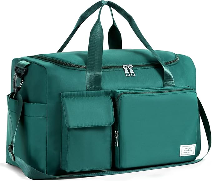 FIORETTO Women's Gym Duffle Bag with Shoes Compartment, 30L Capacity, Ideal for Travel, Gym, Sports, Duffel, Weekender