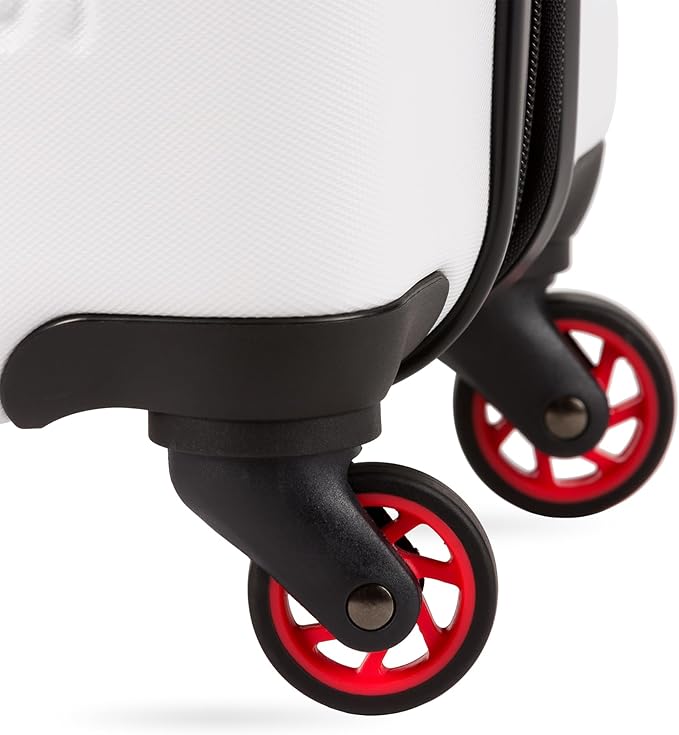 SwissGear 7366 Signature Hardside Expandable Luggage with Spinner Wheels, TSA Lock, Cup-Holder, White, 3-Piece Set (19/23/27)