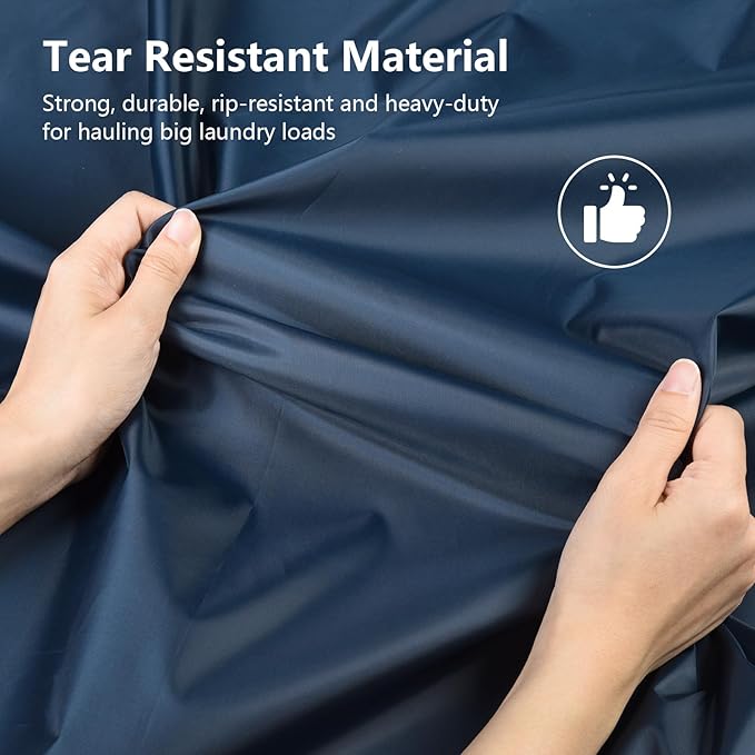 OTraki 28x45 Inch Laundry Bag 2PCS Heavy Duty Laundry Dirty Clothe Travel Wash Bag Extra Large Hamper Bag Drawstring Laundry Basket Liner Bag Drying Do Not Exceed 176℉(Navy Blue)