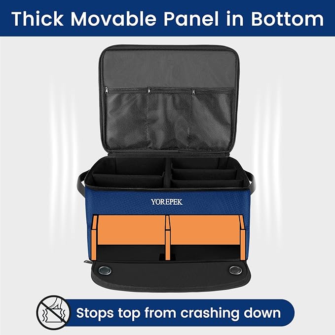 YOREPEK 2 Layer Golf Trunk Organizer, Golf Gifts for Men with Separate Ventilated Compartment for 2 Pair Shoes, Waterproof Car Trunk Locker for Balls, Tees, Clothes, Gloves, Gifts for Golfers