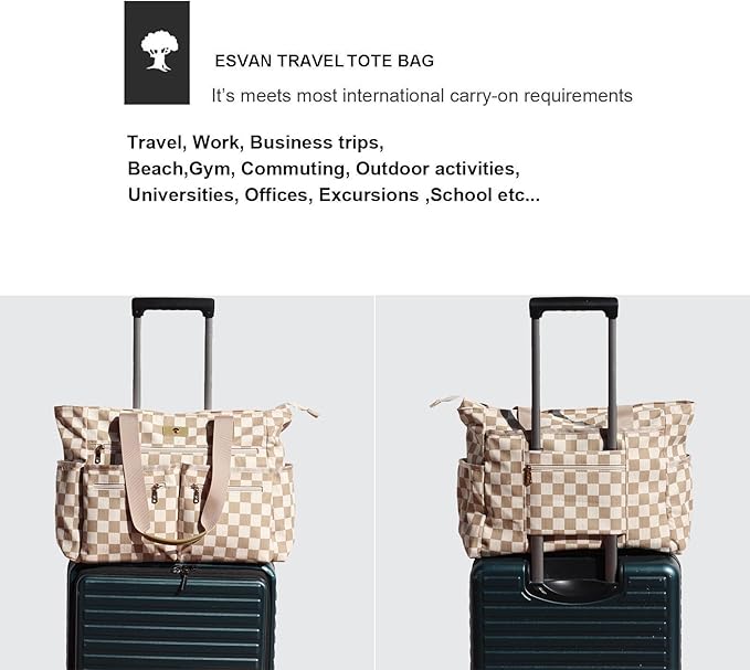 Weekender Bag Carry On Bag Overnight Tote Travel Duffle with 13 Pockets for Travel,Work，Gym,Beach,Teacher,Nurse