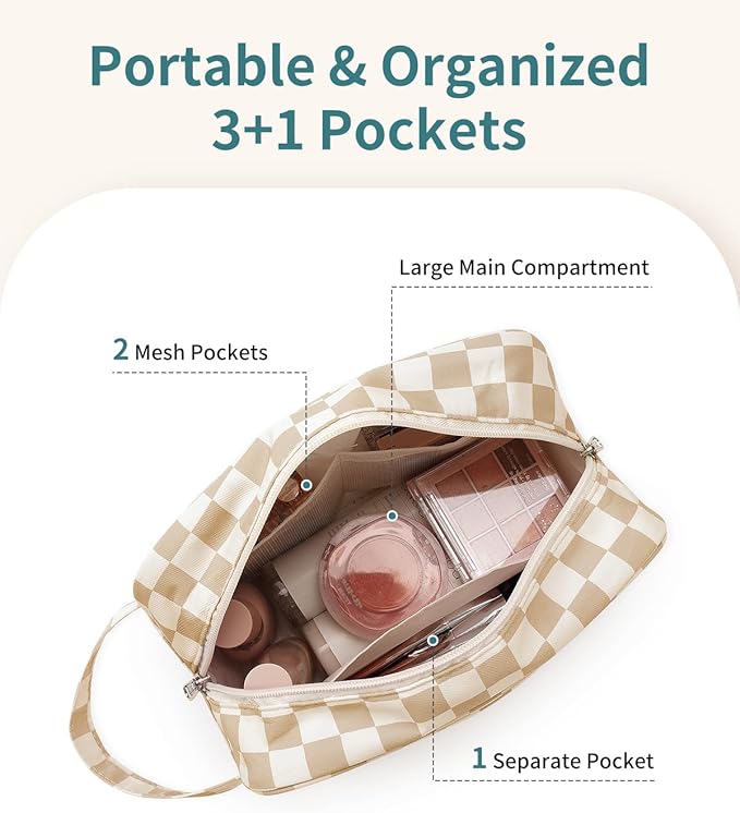 Narwey Travel Toiletry Bag for Women Traveling Dopp Kit Men Travel Bag for Toiletries Cosmetic Bag Makeup Bag Medicine Bag for Traveling