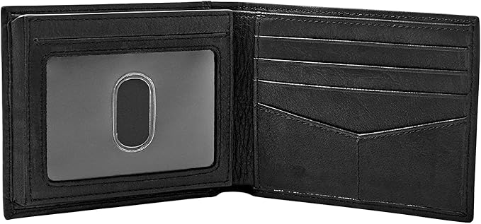 Fossil Men's Everett Leather Bifold with Flip ID Wallet