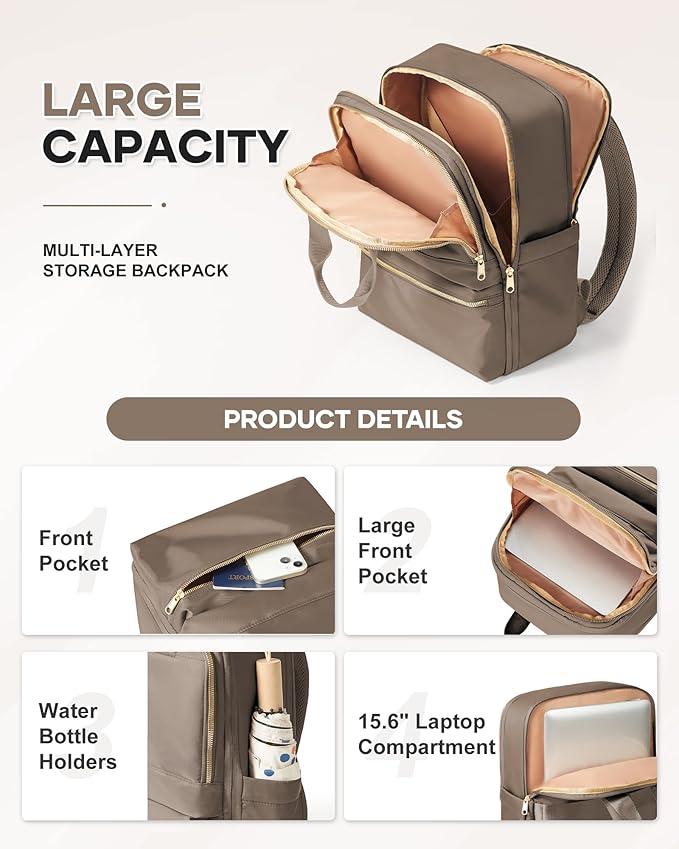 wepadre Small Travel Backpack Carry on Flight Approved Personal Item Travel Bag Carry on Backpack for Women Work Laptop Backpack for Traveling Personal Bags for Airplanes Mochila De Viaje