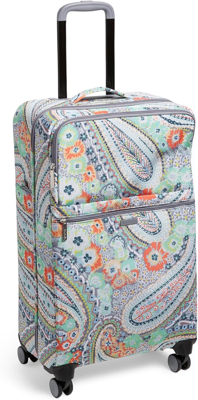 Vera Bradley Women's Softside Rolling Suitcase Luggage, Citrus Paisley, 27" Check In