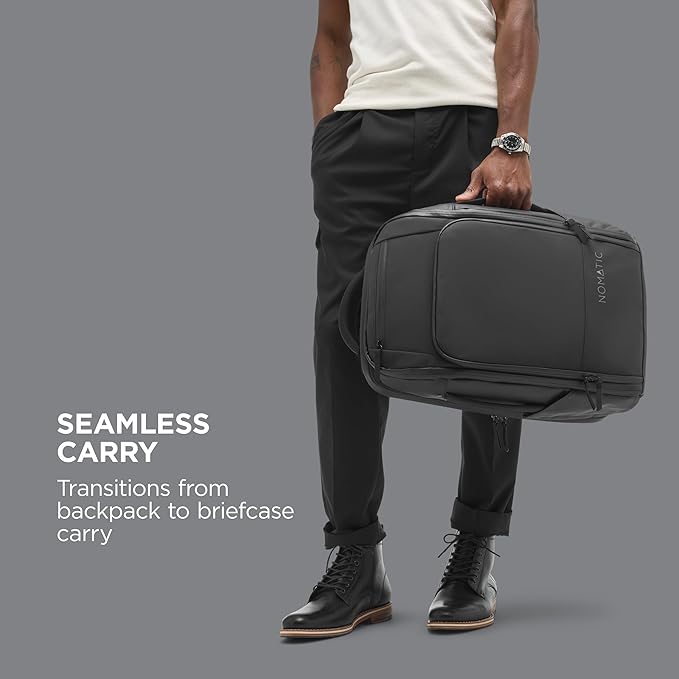 NOMATIC 20L Travel Pack - Mens Travel Backpack - Expandable to 30L - Water Resistant Daypack - TSA-Ready - Lightweight Business Traveling Backpack for Men - 16" Laptop Compartment