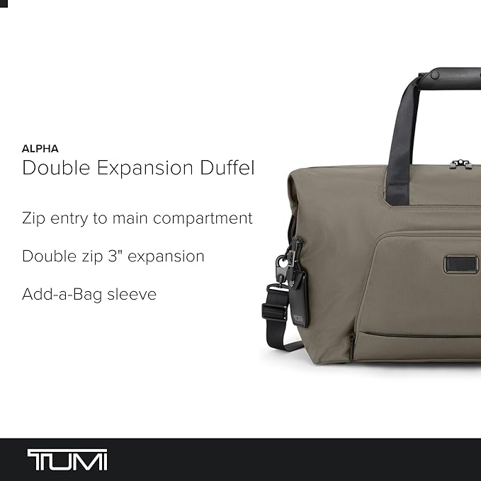 TUMI - Alpha Double Expansion Duffel - Business & Weekend Travel Duffel Bag - Designed for Durability & Functionality