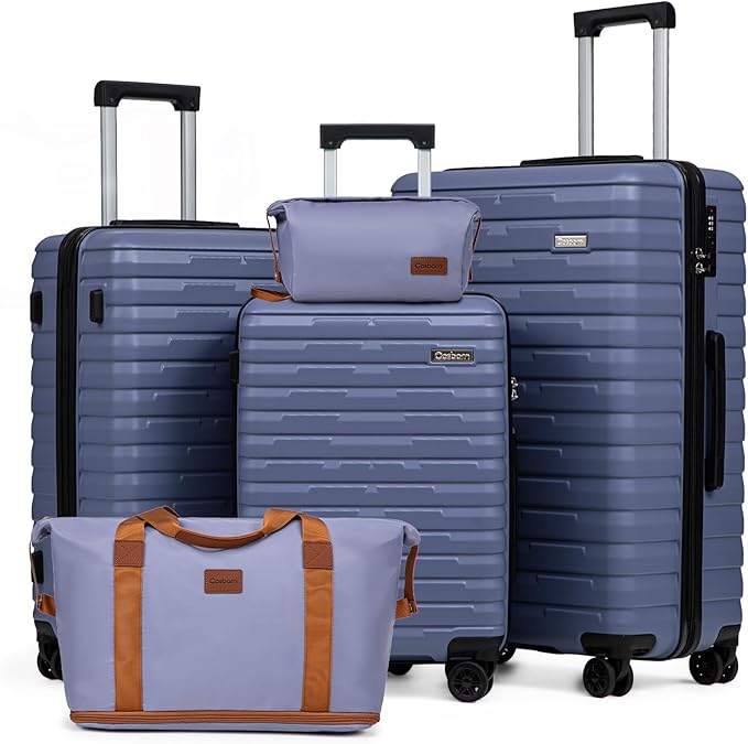 Luggage Sets 5 Piece Suitcases with Wheels, Suitcase Set ABS Hard Case Luggage with Spinner Wheels Durable Travel Luggage