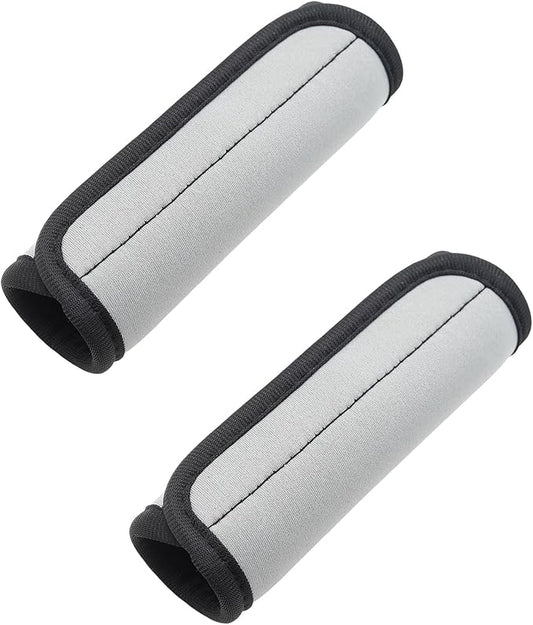 2pcs Silver Luggage Handle Wraps for Suitcase- Soft Suitcase Handle Covers for Travel Accessories（ Bright Color for Suitcase Tags Identifiers ）