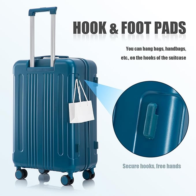 Merax 3 pcs/set in ABS Spinner Wheel Luggage Set, Carry on Suitcase